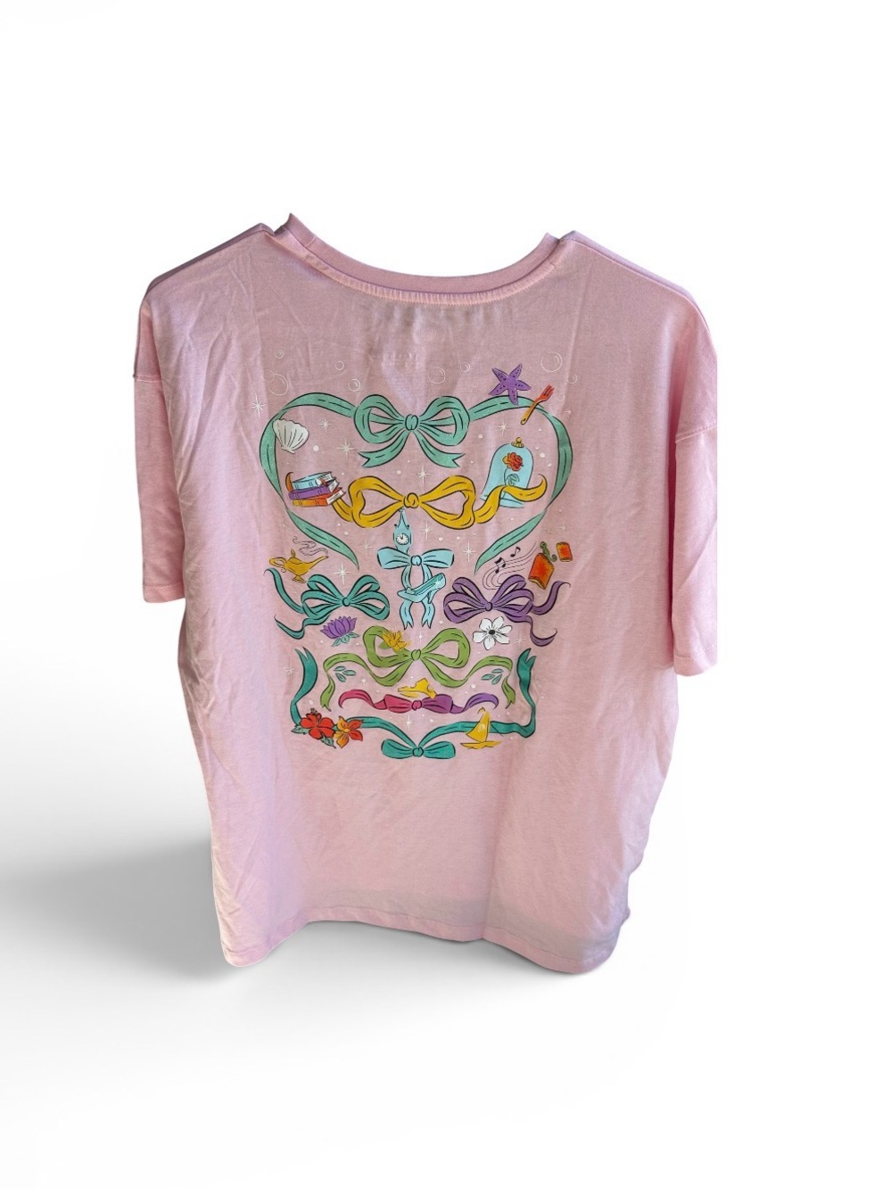 Pastel Pink Graphic Bow & Ribbon Tee